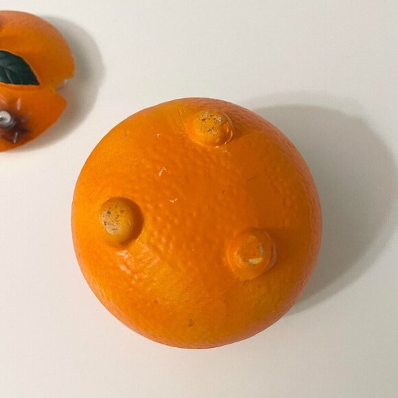 Vintage Orange Anthropomorphic Smiling Fruit Ceramic Sugar Bowl Googly Eyes - Picture 10 of 16